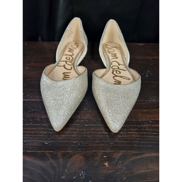 NEW Sam Edelman Rodney Metallic Gold D'Orsay Flats/Sz. 7M - Picture 5 of 9